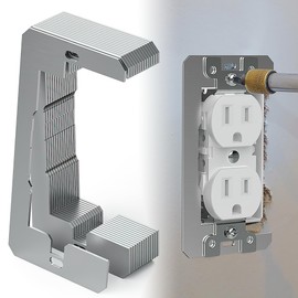 Gadgetzan Wall Plate Spacer,Flush Fit Device Leveling Plates For Wall Outlet Repair And Loose Electrical Outlet Fix,Receptacle Spacers Shims For Use With Outlets/Electrical Box/Switch (Silver-10 Pcs)