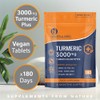 Turmeric 3000mg High Strength Supplement with Black Pepper and Ginger