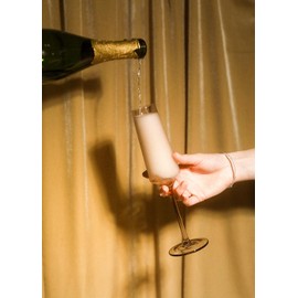 Saludi Colored Champagne Flutes - As Seen on 'Bachelor in Paradise' - 6.5oz (Set of 6) Stemmed Glass - Great for All Occasions and Gifts - Luxury, Durable, Hand-Blown (Light Peach)