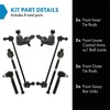 TRQ Front Steering & Suspension Kit Ball Joint Sway Bar
