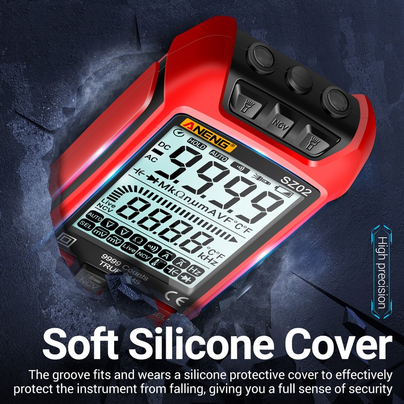 ANENG SZ02 Smart Digital Multimeter Auto Range 9999 Counts NCV