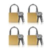 Lamondre 4 Padlocks 32mm Padlock, Small Padlock with Keys, Mini