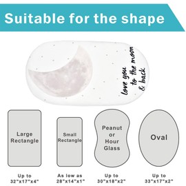 Baby Mattress Protector Fitted Sheet 2 Pack, Moses Basket Bassinet Fitted Sheet Cover, Fitted Sheet for Pram, Side Bed, Cradle and Bassinet