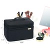 NISHEL Large Double Layer Travel Makeup Bag Women, Cosmetic Case,