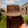 Minnetonka Unisex Fold Up Hat - Flat Brimmed Cowboy Hat