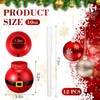 Sliner 12 Pcs Christmas Santa Bulb Cups with Lid and