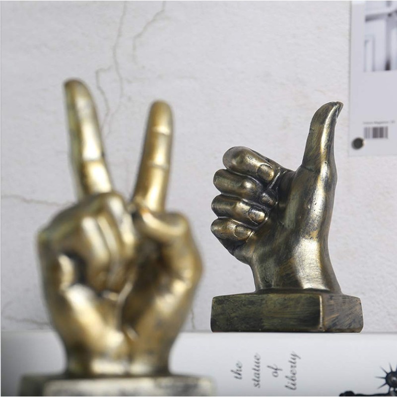 Nice purchase Hand Finger Gesture Desk Statues Fingers Sculpture Creative