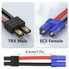 2 Pair RC LiPo Battery Connector Adapter Compatible with TRX/Traxxas