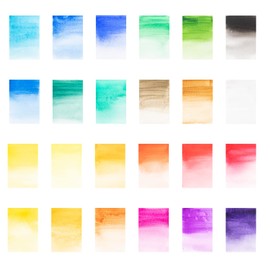 MEEDEN Watercolor Paint Set: 12 ml x 24 Colours/Tubes - Water Colour Paints for College, Students, Beginners