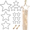Pack of 12 Metal Stars 30/25/20/10/5 cm, Black Christmas Decoration,