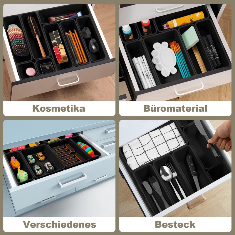 wintfarm Drawer Organiser System, Pack of 22 Drawers Organiser, Kitchen
