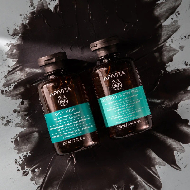 Shampoo Equilibrante Raíz Grasa Y Puntas Secas 250ml Apivita