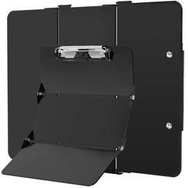 Clipboard Foldable Without Edition Cheat Charts, 3 Layers Aluminum, Nurse Board w/Low Profile Clip&Pen Clip Pocket, Black