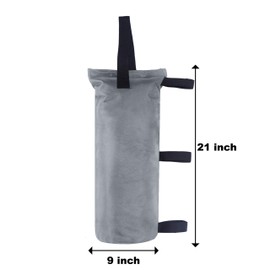 ABCCANOPY 150 LBS Extra Large Canopy Sand Bags, 4-Pack, Gray (Without Sand)