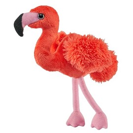 Wild Republic Pocketkins Eco Flamingo Plush Toy, 12 cm, Plush Toy, Made from Recycled Materials, Environmentally Friendly