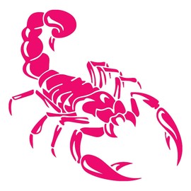 NBFU Animal Scorpion Tribal Tattoo 4 (Pink) (Set Of 2) Premium Waterproof Vinyl Decal Stickers For Laptop Phone Accessory Helmet Car Window Bumper Mug Tuber Cup Door Wall Decoration