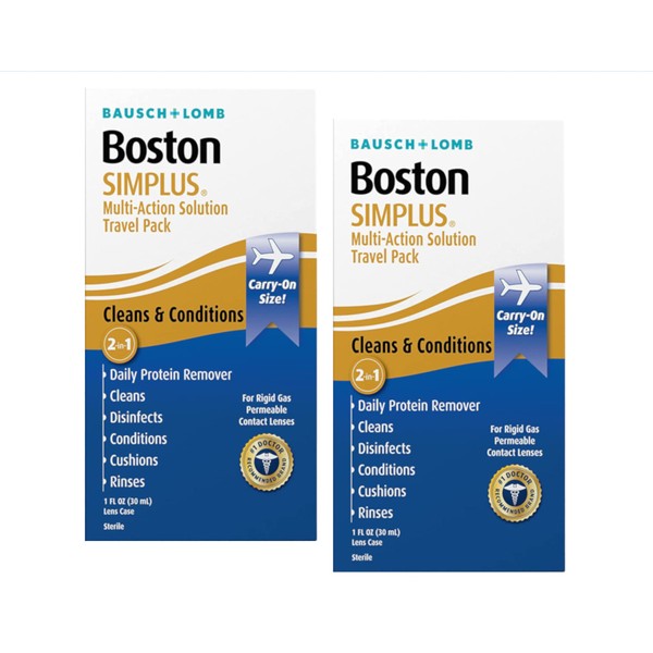 Bausch & Lomb Boston Simplus Travel Kit-1 oz, 2 pack
