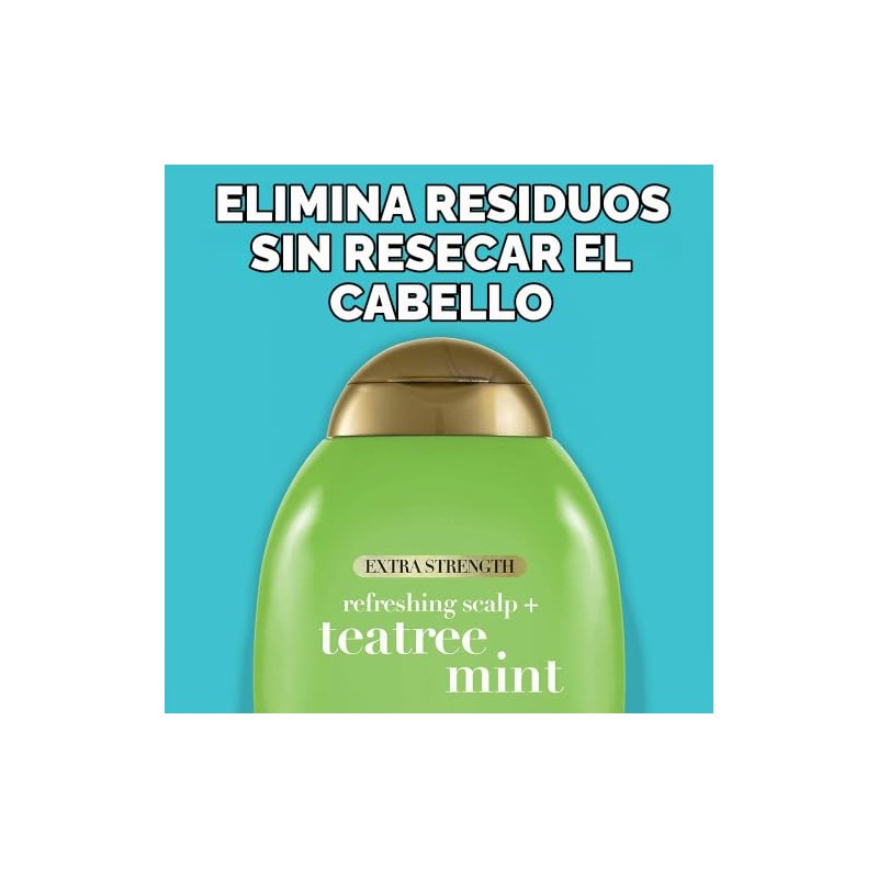 OGX, Shampoo Extra Fuerte de Tea Tree y Menta, 385