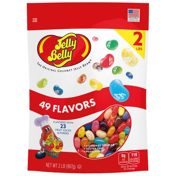 Jelly Belly Jelly Beans, 49 Flavors, 2 Pound (Pack of 1)