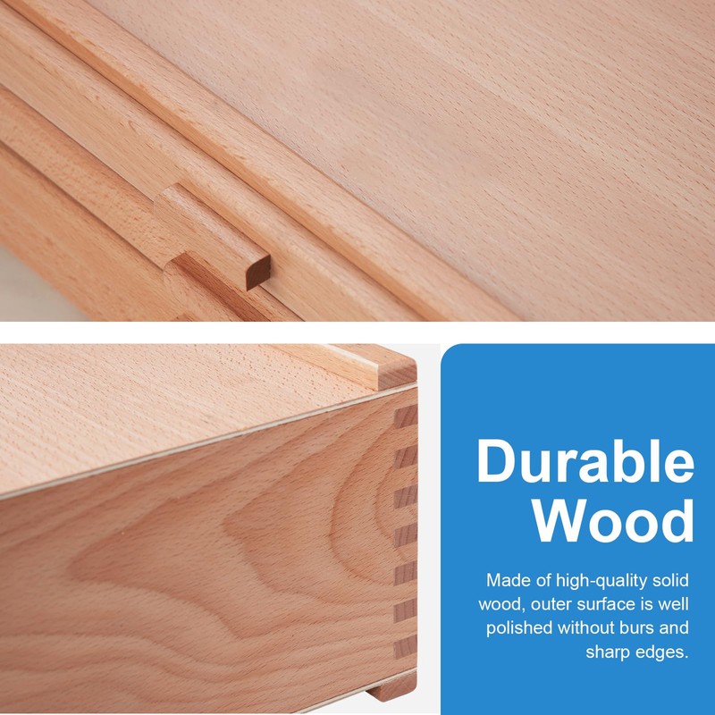 Falling in Art 4 Drawer Artist Supply Storage Box, Wooden