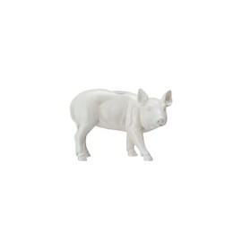 Creative Co-Op Country Charm Pig Taper Holder, White