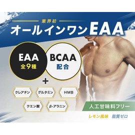 All-in-one EAA BCAA Creatine Glutamine Citric Acid HMB Ambique Contains 9 Essential Amino Acids Made in Japan (620g, Lemon)