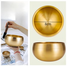 Ai-OUMLEEF Tibetan Singing Bowl Set - Nepal Buddhist Bowl With Mallet, Decorative Sound Bowl for Yoga, Meditation Supplies and Decor