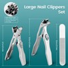 YTD Likomey Nail Clippers Set,Long Handled Angled Head Toenail Clippers