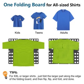 Sealegend V1 Shirt Folding Board for Clothes Adults Shirt Folder Durable Plastic t Shirts Fast Laundry folders, Black