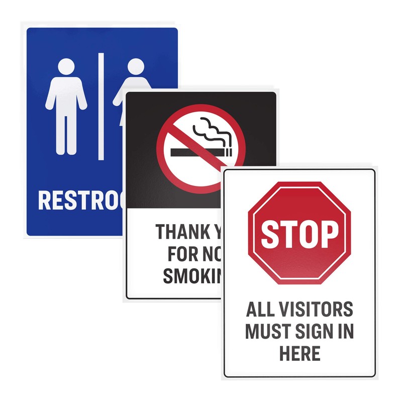 Avery Removable Label Safety Signs, 3-1/2" x 5", Water/Chemical Resistant,
