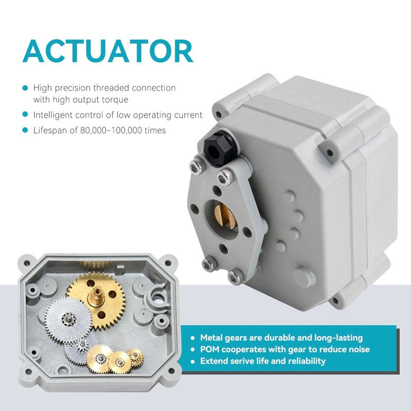 BACOENG 2 Way Motorized Ball Valve, 1 Inch DN25 Electrical