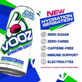 VPX Bang VOOZ Hydration Drink - Ketolytes, Electrolytes - Bliss Kissed, 12 Cans