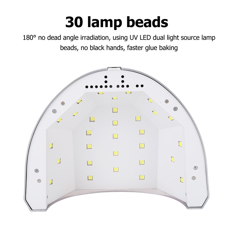 UV LED Nail Lamp 48W Dual Light Source Infrared Intelligent