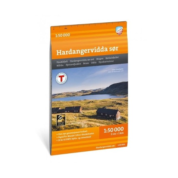 Hardangervidda sor (Mountain map detailed scale)