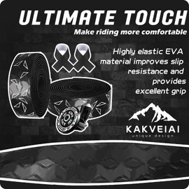 Handlebar tape, bicycle handlebar tapes, grip tape for road bike, bicycle handlebar tape for MTB road bike, including end caps and band, wear-resistant, sweat-proof, non-slip and easy to assemble