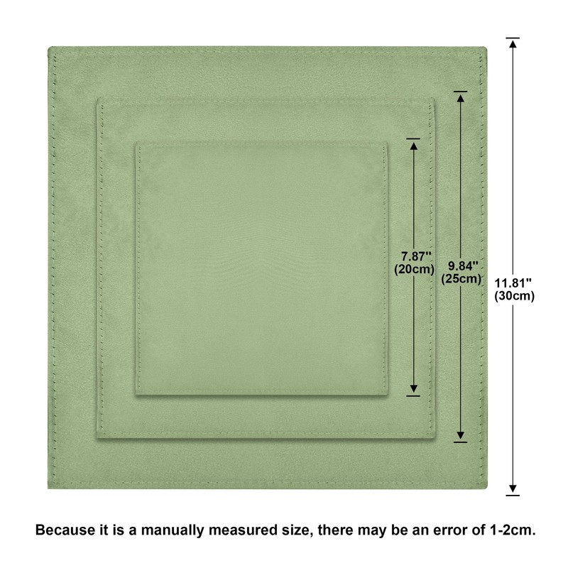 BEWDIO Solid Pocket Squares for Men, Satin Sage Green Handkerchiefs