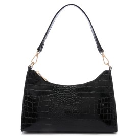 LOVEVOOK Handbags Women's Small Shoulder Bag Leather Bag Tote Bag Shopper Crossbody Bag Shoulder Bag for Women Dating Travel Party Shopping, black, Tote