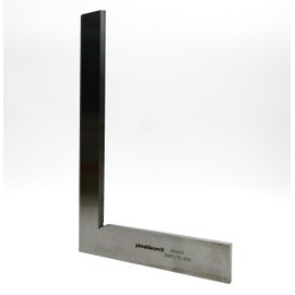 PIMALDAUM® Try Angle Hair Angle 90° Flat Angle with 90° Phase, INOX, for Testing, Straightening and Marking Work in Mechanical Engineering, Locksmith, Carpentry, Professional DIY (Metal, 300 x 200 mm)