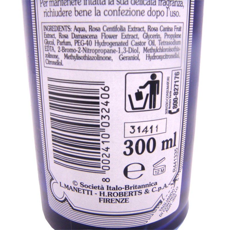 Acqua Distillata Alle Rose (Rose Water) 300 ml by Manetti