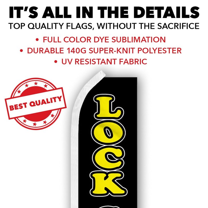 Locksmith Swooper Advertising Flag - Perfect for Locksmiths, Key Kiosks,