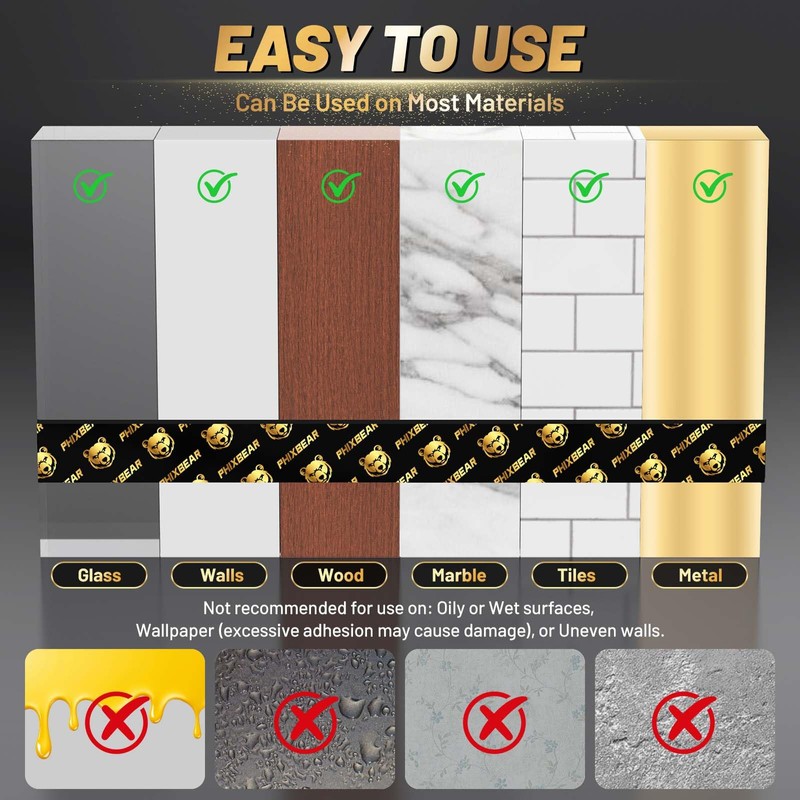 PHIXBEAR Pro+ Heat Resistant Heavy Duty Foam Tape, Super Strong