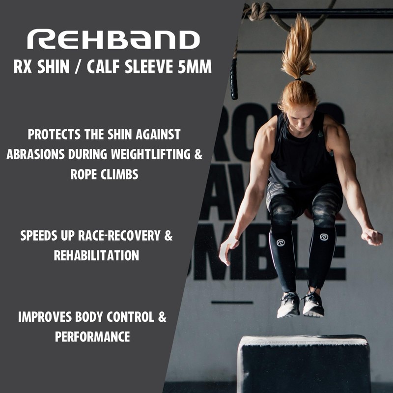 Rehband Neoprene Calf Support, Compression Bandage for Calf and Shin,