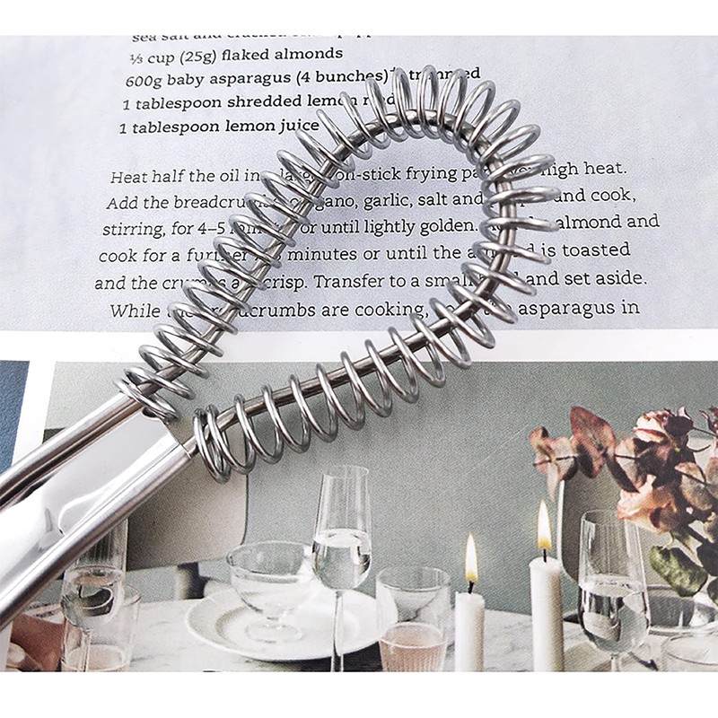 2 Pack Stainless Steel Mini Whisks Spring Coil Wire Egg