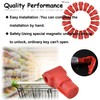 Pack of 100 Red Plastic Anti-Theft Security Lock Hooks with