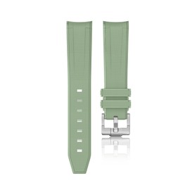 Compatible with X Swatch Moonswatch,20mm Braid Embossed Rubber Watch Strap for x Swatch Moonswatch,Curved No Gap Silicone Straps Replacement for Women Men