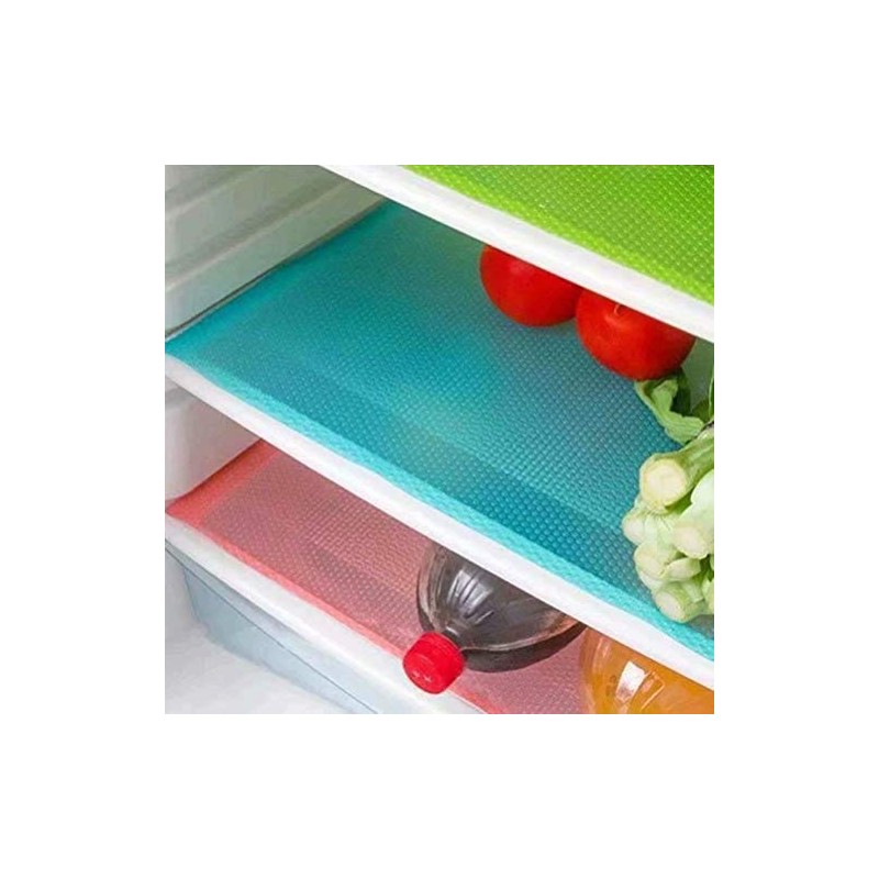 Prettyui 4 Pcs Fridge Liners, Fashion Refrigerator pad Antibacterial antifouling