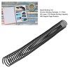 35 Pieces Binder Spines 4:1 Pitch Plastic Spiral Binding Coils
