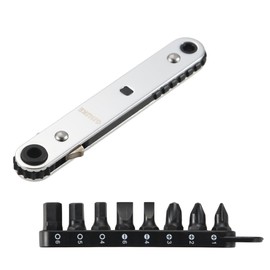 Takagi Gisuke Thin Ratchet Handle Set Straight for Easy Work in Narrow Spaces Ratchet Style with Hanging Hole URS-100