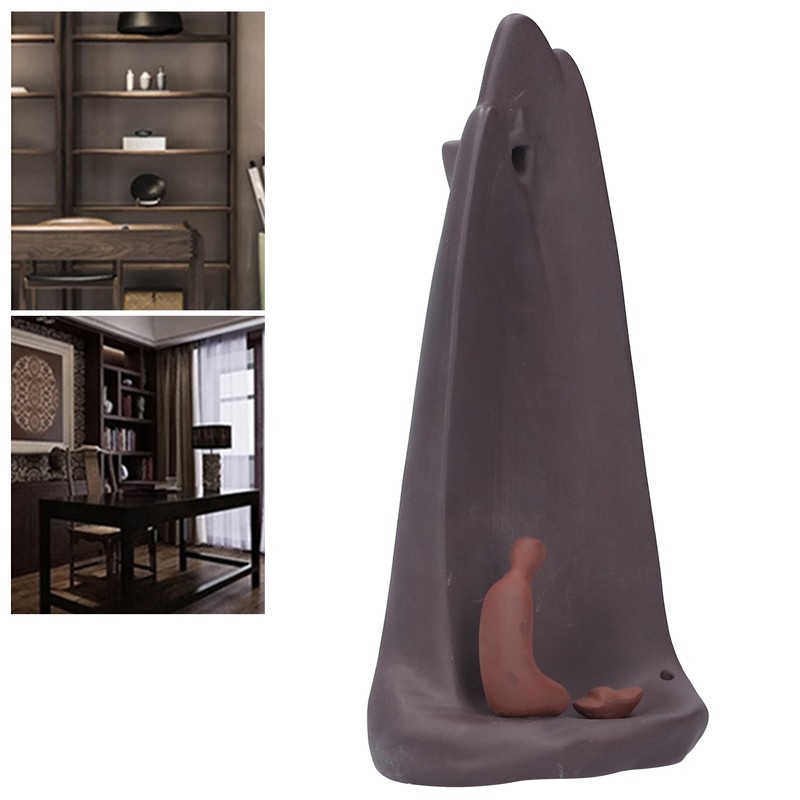 Ceramic Backflow Incense Burner Sandalwood Stick Aromatherapy Landscape Holder Decoration