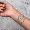 Azeeda 4 x 'Just Married' Temporäre Tattoos - Wasserfest, Hautfreundlich